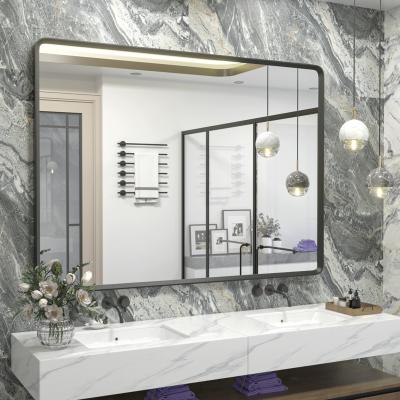 China high clear reflection & No Deformations Fogless LED Backlit Smart Mirror Vanity Decor Touch Screen Bathroom Mirror With LED Light for sale