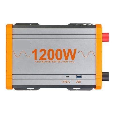 China 1.2KW 12V 110V/220V DC to AC Pure Sine Wave Inverter Charger 1200W Off Grid Solar Inverter for Lead Acid / Lithium Battery 60.00*39.50*22.00cm for sale