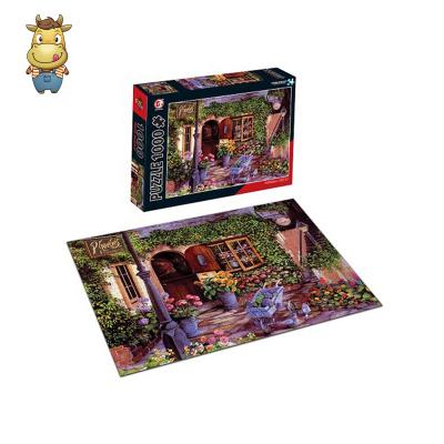 China Cartoon Toy Hot Sale 500 1000 Pieces Paper Puzzles for Children and Adult Flower for sale