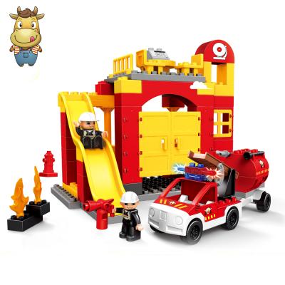 China Toy Factory Direct Sale Building Fire Station Blocks Firefighters Educational Building Bricks Blocks Toys Toys for sale