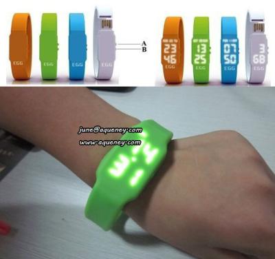 China Christmas Gift The Fashionable LED Watch USB Flash Drives with factory price for sale