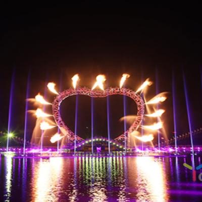 China Indoor Multi Fire Water Fountain Theater Show Fire Water Fountain with Laser Lighting Show for sale