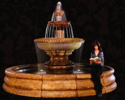 China Large Modern Ornamental Stone Garden Cascading Sculpture Marble Outdoor Water Fountain for sale