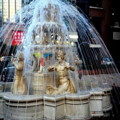 China Modern Outdoor Modern Art Sculpture Marble Stone Water Fountain for sale