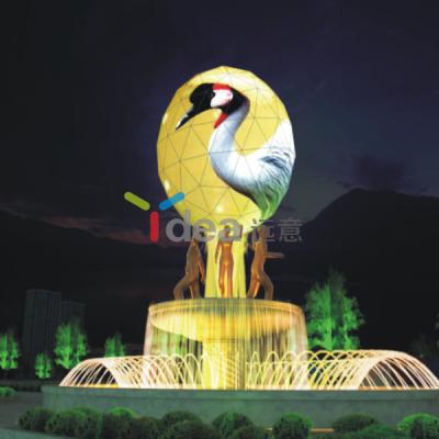 China Dia.25m Statue Fountain Interactive Design In Music Modern Sculpture Fountain for sale