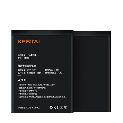 China Electronic products KEBITAI mobile phone lithium battery for REDMI 6 100% original large capacity lithium battery for redmi xiaomi for sale