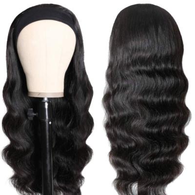 China Body Wave 10A Grade 100% Brazilian Curly Hair Wig Water Wave Headband Wig None Lace Front Hair Manufacturer Headband Wig for sale