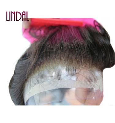 China LINDAL Water Wave Hair Wig Toupee System For Men Swiss Lace for sale