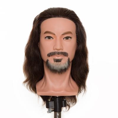 China Cheap Salon Practice LINDAL Salon Practice Barber 100 Hairdressing Men Hair Mannequin Training Head, Male Training Head for sale