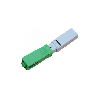 China FTTH SC/APC Y1802 Fast Green 52mm Length Fiber Optic Connector SM Embedded Type for sale