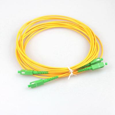 China FTTH FTTB FTTX Network Single Mode G652D SC/PC Patch Cord / Simplex Optical Fiber Jumper for sale