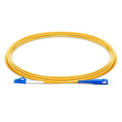 China FTTH FTTB FTTX Network 3m SC UPC To LC UPC Single Mode OS2 Simplex PVC Fiber Optic Patch Cable for sale