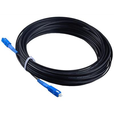 China Outdoor FTTH SC/UPC 1 Core G657A1 Fiber Optic Drop Cable Patch Cord for sale