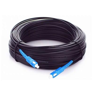 China Outdoor FTTH FTTB FTTX G657A Network FTTH Fiber Optic Drop Cable SC UPC Drop Cable Patch Cord for sale