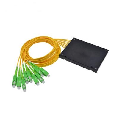 China ABS Type Passive FTTH System Fiber Optic Splitter Price 1x8 1x16 SC APC ABS Type PLC Splitter for sale