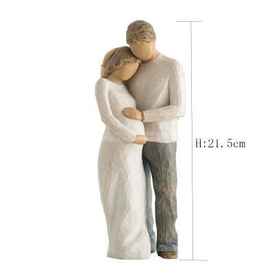 China Art Decor Gifts Antique Resin Opens Carved Figure Home Pregnancy Baby Figurine New for sale