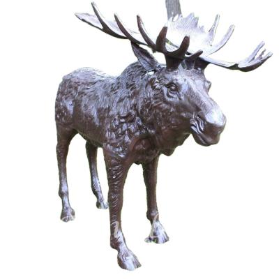 China Life Size Europe Moose Statue For Sale Outdoor Decoration Customized Design Moose Sculpture for sale