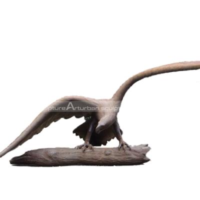 China Europe Big Eagle Bronze Bird Sculpture Art Animal Bronze Eagle Statue for sale