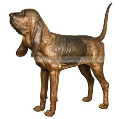 China Life Size Europe Dog Statue For Garden Outdoor Bronze Animal Sculpture Antique Bronze Dog Statue for sale