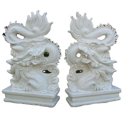 China Fiberglass Dragon Statue Cutout Life Size Europe Park Decor Animal Dragon Statue Large Fengshui Garden for sale