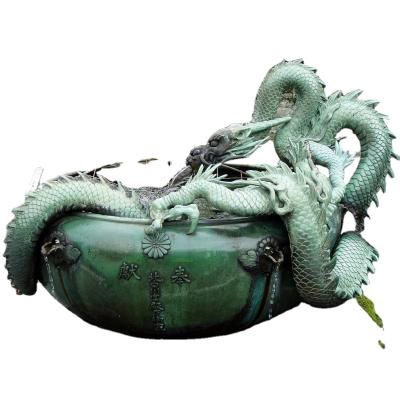 China Life Size Water Animal Dragon Statue Europe Park Decor Fiberglass Dragon Statue Large Fengshui Garden for sale