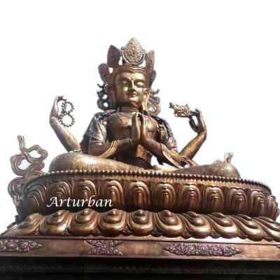 China Tibetan bronze statue of Europe Buddha the custom of the direct selling Tibetan Buddha statue for sale