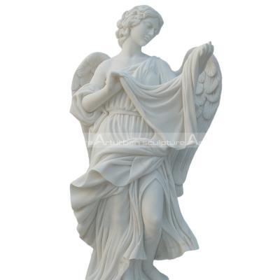 China Modern Standing Carved Stone Angel Statue For Garden Decoration Factory Direct Sale Angel Statue for sale