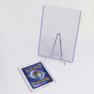 China Mini Mini Small Clear Acrylic PSA Rated Card Slab Toploader Sports Trading Card Holder Display Stand for sale