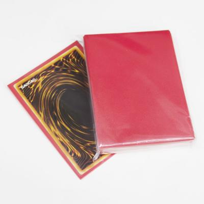 China Matte Surface 50ct Matte Red Standard Deck Protectors Solid Color Card Sleeves for sale