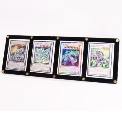 China Screwdown Recessed 4 Card Baseball Card Stand-Black Border for sale