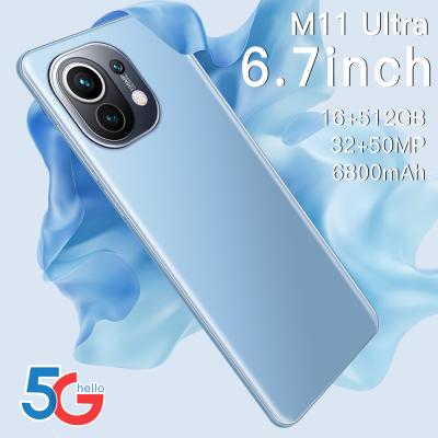 China Ultra 6.7 Inch Android Smartphones m11 Dual SIM Card 16GB+512GB 5G LET Mobile Phones 2 Camera MTK6889 Face ID Unlock Dual SIM Mobile Phone for sale