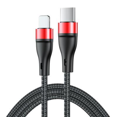 China High Speed ​​MP3/MP4 Player Nylon Braided PD USB Cable 20W Fast Charging Data Cable 1M PIN 8 For iPhone 12pro Max Charging Cable for sale