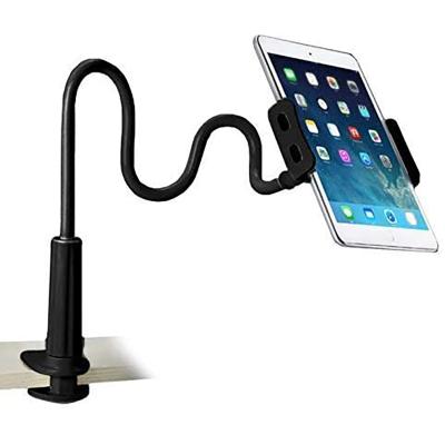 China ABS Tablet Bracket Phone Holder Push In Long Flexible Arms Phone Stand Clip Gooseneck Phone Holder Desk for sale