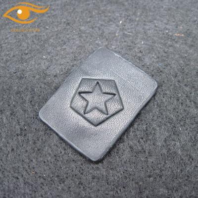 China Viable custom leather patch for hat OR patch hat garment use leather leather label for sale