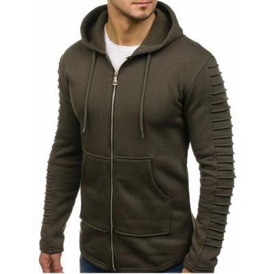 China Casual QUICK DRY winter pullover cardigan hoodie pleated long sleeve hoodie jacket for men for sale