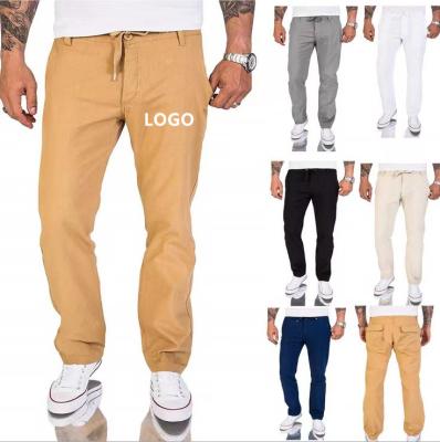 China QUICK DRY Custom Casual Sport Solid Color Logo Pocket Cotton Outdoor Loose Panties Pants Big For Men for sale