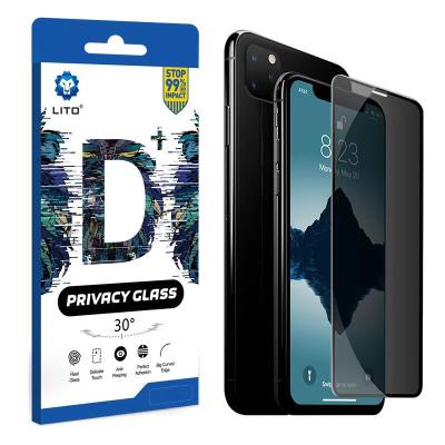 China Premium Full Phone 2.5D Cell Phone Anti Glue Spy Tempered Glass Privacy Screen Protector For Iphone 12/11 pro max/Xs for sale