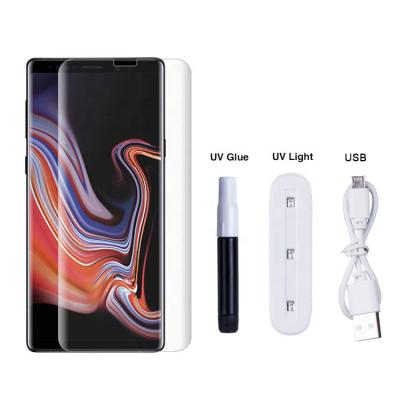 China 3D Anti-scratch Glue Tempered Glass Full UV Liquid Screen Protector For Samsung Note 9 for sale