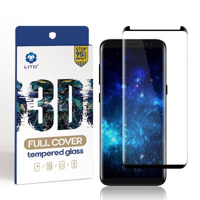 China Anti-scratch for galaxy s8 plus curved tempered glass screen protector case friendly for sale