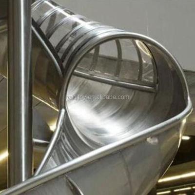 China schools outdoor playground, playground stainless steel slide, stainless steel tube slide for sale