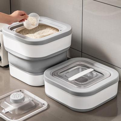 China Flour Rice Bucket Sustainable Household Insect-Proof And Moisture-Proof Collapsible Storage Box for sale