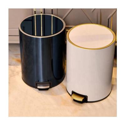 China Amazon Hot Sales Kitchen Stainless Steel Sustainable Trash Can 50 Liter 13 Gallon Waste Bin Trash Bin With Lid for sale