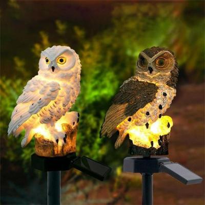 China Lihangrui Modern Garden Solar Night Lights Owl Shape Outdoor Garden Lamp White Solar Garden Light for sale