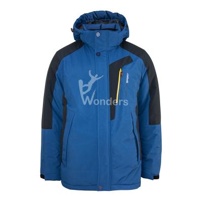 China Men'S Full Zip Waterproof Padding Ski Jacket Breathable zu verkaufen