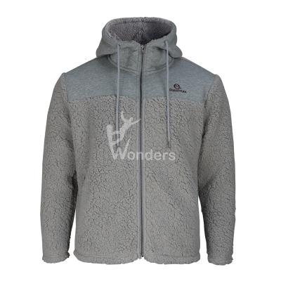 China Männer 100% recycelte Sherpa Fleece Jacke Hybrid Design zu verkaufen