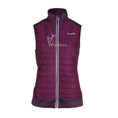 中国 Men's and women's sleeveless ultrasonic quilting running vest 販売のため