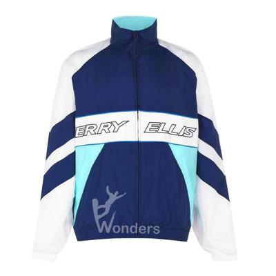 China Mens Colour Block Windbreaker Lightweight Nylon Track Jacket 100% Nylon for sale