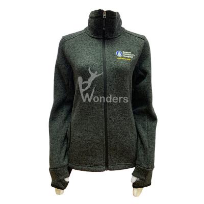 China Woman's Casual Breathable Fleece Jacket Full Zip Up Fleece Jacket Autumn for sale