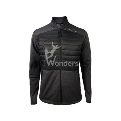 China Men's Hybrid Sport Breathable Fleece Jacket Long Sleeve 100% Polyester for sale