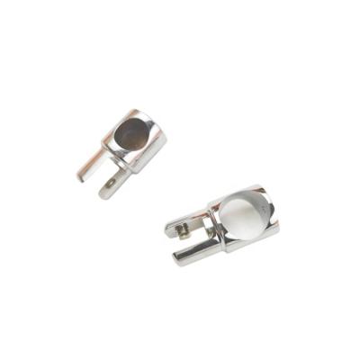 China Easy Installation Circular Clip Bathroom Hardware Flange Copper Door Glass Connector for sale